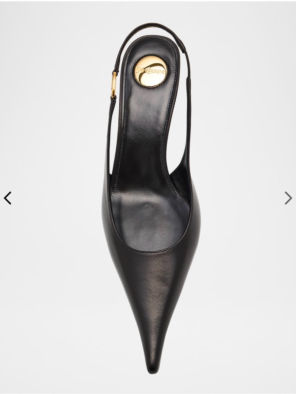 Saint Laurent Vendome Leather Slingback Pumps kitten heel size 36 - Picture 4 of 5
